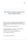 IMC Midterm Questions And Answers Latest Update (2025)!!