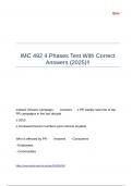 IMC 492 4 Phases Test With Correct Answers (2025)!!