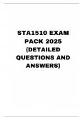 STA1510 EXAM PACK 2025 {DETAILED QUESTIONS AND ANSWERS}