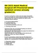 RN 2023 Adult Medical Surgical ATI Proctored latest updated version already graded A+