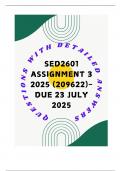 SED2601 Assignment 3 2025 (209622)- DUE 23 July 2025