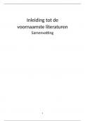 Inleiding tot de Voornaamste Moderne Literaturen - Samenvatting (A001800A)