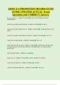 ARMY E-5 PROMOTION BOARD STUDY  GUIDE UPDATED ACTUAL Exam  Questions and CORRECT Answers