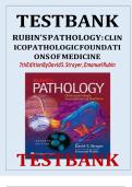 TEST BANK RUBIN'S PATHOLOGY CLINICO PATHOLOGIC FOUNDATI ONS OF MEDICINE 7thEdition By David S. Strayer, Emanuel Rubin