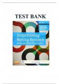 UNDERSTANDING NURSING RESEARCH - 6TH EDITION BY SUSAN K GROVE & JENNIFER R GRAY & NANCY BURNS TEST BANK