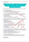 NURS 612 Exam 3 2025 Advanced Health Assessment Questions and Answers (Already Graded A+)