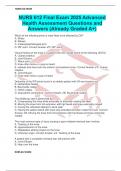 NURS 612 Final Exam 2025 Advanced Health Assessment Questions and Answers (Already Graded A+)