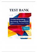 UNDERSTANDING NURSING RESEARCH - 7TH EDITION BY SUSAN K GROVE & JENNIFER R GRAY TEST BANK