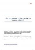 Econ 201 Milliman Exam 1 With Actual Solution (2025)!!