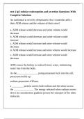 test 4 ip2 tubular reabsorption and secretion Questions With Complete Solutions