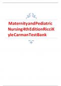 Maternity and Pediatric Nursing 4th Edition Ricci Kyle Carman Test Bank