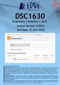 DSC1630 Assignment 3 (ANSWERS) Semester 1 2025 - DISTINCTION GUARANTEED