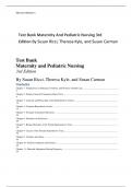 Test Bank Maternity And Pediatric Nursing 3rd  Edition By Susan Ricci, Theresa Kyle, and Susan Carman