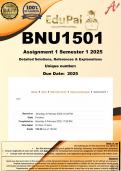 BNU1501 Assignment 1 (COMPLETE ANSWERS) Semester 1 2025