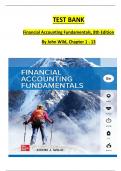 TEST BANK For Financial Accounting Fundamentals, 8th Edition By John Wild, |All Chapters 1 - 13 Covered |Complete Guide A+