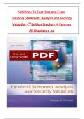 Solution Manual For Financial Statement Analysis And Security Valuation 5th Edition By Penman All Chapters Covered ,Latest Edition