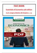 TEST BANK Essentials of Economics 9th edition by N. Gregory Mankiw All 1-24 Chapters Covered ,Latest Edition