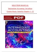 Solution Manual for Intermediate Accounting, 3rd Edition by Gordon, Raedy & Sannella, All 1-22 Chapters Covered ,Latest Edition