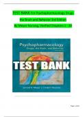 TEST BANK For Psychopharmacology Drugs  the Brain and Behavior 3rd Edition By Meyer Nursing, Verified Chapters 