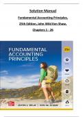 SOLUTION MANUAL Fundamental Accounting Principles, 25th Edition All Chapters 1 - 26 John Wild & Ken Shaw Complete Newest Version Instant Pdf Download