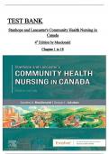 Test Bank For Stanhope and Lancaster's Community Health Nursing in Canada 4th Edition by Sandra A. MacDonald||ISBN NO:10,0323693954||ISBN NO:13,978-0323693950||All 18 Chapters Covered ||Complete Guide A+