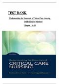 TEST BANK FOR UNDERSTANDING THE ESSENTIALS OF CRITICAL CARE NURSING 3RD EDITION BY KATHLEEN PERRIN, CARRIE MACLEOD || VERIFIED ALL CHAPTERS COVERED (1-19) ISBN:9780803658677