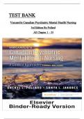 Test Bank Varcarolis Canadian Psychiatric Mental Health Nursing 3rd Edition By (Pollard, 2023) Chapter 1-35 | All Chapters Covered ISBN:9780323778800