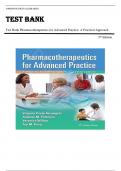 TEST BANK FOR Pharmacotherapeutics for Advanced Practice: A Practical Approach 5th, North American Edition by Virginia Poole Arcangelo, Andrew M. Peterson, Veronica Wilbur & Dr. Tep M. Kang |ISBN:9781975160593| Guide A+