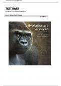 TEST BANK FOR Evolutionary Analysis 5th Edition by Jon Herron & Scott Freeman |ISBN: 9780321616678| Guide A+