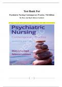 Test Bank For  Psychiatric Nursing Contemporary Practice. 7th Edition By Mary Ann Boyd; Rebecca Luebbert All Chapters Covered|| 100% Verified Answers|| Updated Edition|| 2025|| ISBN-13 978-1975161187