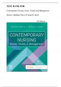 Test Bank - Contemporary Nursing: Issues, Trends, and Management 10th Edition ( Authors : Barbara Cherry & Susan R. Jacob)- 2025| All Chapters | Latest Edition