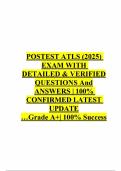 POSTEST ATLS (2025) EXAM WITH DETAILED & VERIFIED QUESTIONS And ANSWERS | 100% CONFIRMED LATEST UPDATE …Grade A+| 100% Success