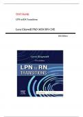 Test Bank for LPN to RN Transitions 5th Edition by Lora Claywell NEWEST VERSION|| 2025 Updated.