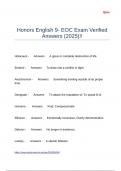 Honors English 9- EOC Exam Verified Answers (2025)!!