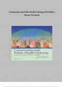 Test Bank For Community and Public Health Nursing 10th Edition By Cherie Rector; Mary Jo Stanley 9781975123048 Chapter 1-30 Complete Guide .