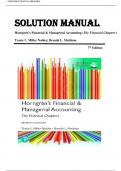 Solution Manual for Horngren's Financial & Managerial Accounting, The Financial Chapters, Global Edition 7th Edition by Brenda Mattison, Ella Mae Matsumura & Tracie Miller-Nobles , ISBN: 9781292412320 Chapter 1-11 |All Chapters Verified| Guide A+