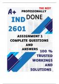 IND2601 Assignment 1 (COMPLETE ANSWERS) Semester 1 2025 - DUE March 2025