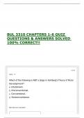 BUL 3310 CHAPTERS 1-6 QUIZ QUESTIONS & ANSWERS SOLVED 100% CORRECT!!