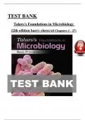 Test Bank - Talaro's Foundations in Microbiology, 12th edition by Chess, (Ch 1 to 27 Covered) > Download as a Pdf File <