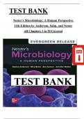 Test Bank for Nester's Microbiology: A Human Perspective 10th Edition by Anderson, (Ch 1 to 30 Covered) > Download as a Pdf File <