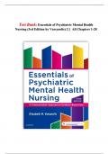 Test Bank: Essentials of Psychiatric Mental Health Nursing (3rd Edition by Varcarolis) 2 ||  All Chapters 1-28 || 2025