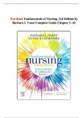 Test Bank Fundamentals of Nursing, 3rd Edition by Barbara L Yoost Complete guide Chapter 1- 42| Test Bank 100% Veriﬁed Answers PDF || Updated 2025