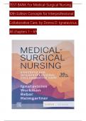 TEST BANK For Medical Surgical Nursing 10th Edition by Ignatavicius, Workman, Rebar & Heimgartner, Verified Chapters 1 - 69, Complete Newest Version