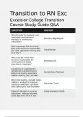 Transition to RN Exc Excelsior College Transition Course Study Guide