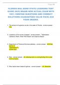 FLORIDA BAIL BOND STATE LICENSING TEST  GUIDE 2025| BRAND NEW ACTUAL EXAM WITH  100% VERIFIED QUESTIONS AND CORRECT  SOLUTIONS| GUARANTEED VALUE PACK| ACE  YOUR GRADES.