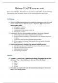 Biology 12 AP/IB courses notes and test