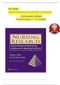 Test Bank Nursing Research Generating and Assessing Evidence for Nursing Practice 11th Edition by Denise Polit & Cheryl Beck , ISBN:9781975110642 Chapters 1-33 |Complete Guide A+|