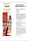  TEST BANK FOR MATERNITY AND WOMEN’S HEALTH CARE, 13TH EDITION CASHION OLSHANSKY PERRY ALDEN LOWDERMILK, 2025 CHAPTER 1-37 | ALL CHAPTERS NEWEST