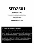 SED2601 ASSIGNMENT 02 COMPLETE ANSWERS & EXPLANATIONS// DUE DATE: 25 JUNE 2025 (209428)