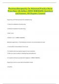 Pharmacotherapeutics for Advanced Practice Nurse Prescribers 5th Edition (WOO ROBINSON) Questions and Answers, All Chapters Covered